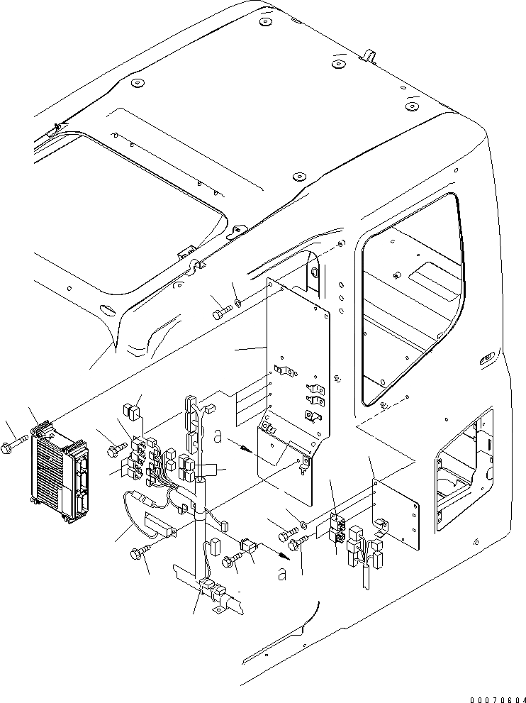 Схема запчастей Komatsu PC400LC-7L - КАБИНА (ПАНЕЛЬ) КАБИНА ОПЕРАТОРА И СИСТЕМА УПРАВЛЕНИЯ