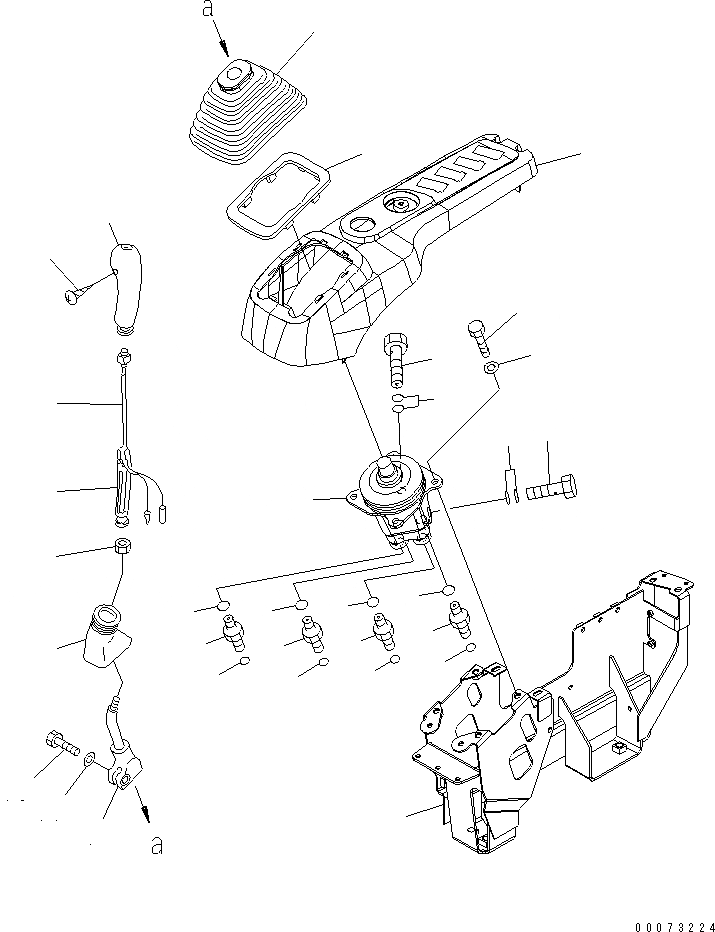 Схема запчастей Komatsu PC400LC-7L - КАБИНА (ПРАВ. РЫЧАГ И КЛАПАН) КАБИНА ОПЕРАТОРА И СИСТЕМА УПРАВЛЕНИЯ