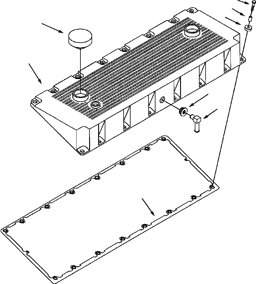 Схема запчастей Komatsu PC400LC-6LC - КЛАПАН COVER ДВИГАТЕЛЬ