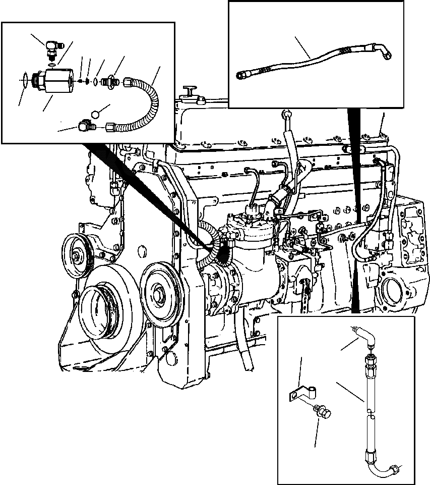 Схема запчастей Komatsu PC400LC-6LC - МАСЛ. УПРАВЛЯЮЩ. КЛАПАН ТРУБЫ ДВИГАТЕЛЬ