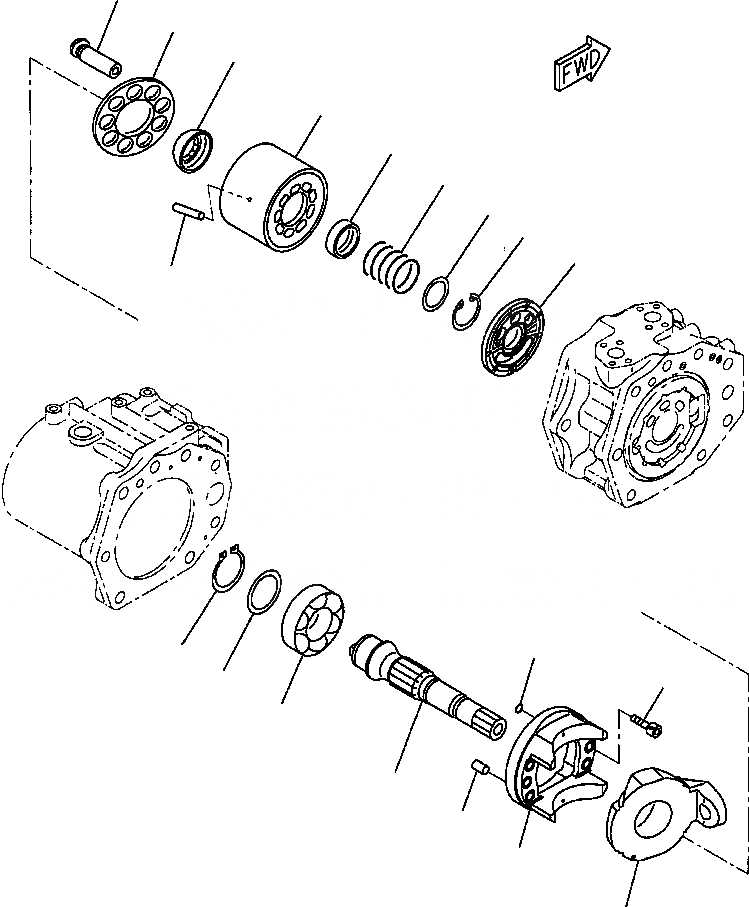 Схема запчастей Komatsu PC400LC-6LC - FIG NO. H-A ОСНОВН. НАСОС (/9) С IMPELLER НАСОС ГИДРАВЛИКА