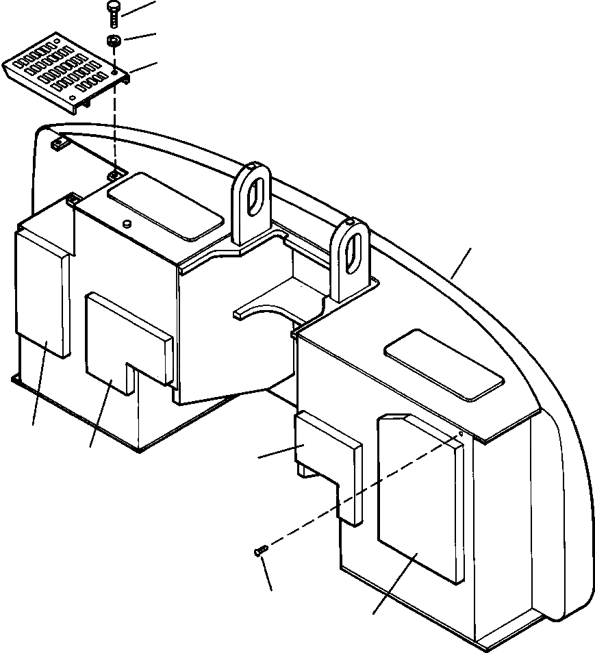 Схема запчастей Komatsu PC400LC-6LC - FIG NO. M-A ПРОТИВОВЕС 789KG (ДЛЯ REMOVER) ЧАСТИ КОРПУСА