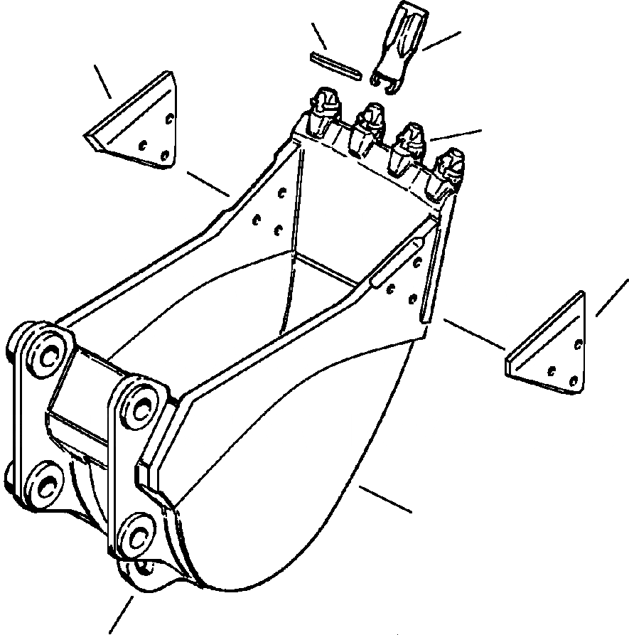 Схема запчастей Komatsu PC400LC-6LC - FIG NO. T-A8A КОВШ С SUPER V TEETH IN. ШИР., HDP . CU. YDS. РАБОЧЕЕ ОБОРУДОВАНИЕ