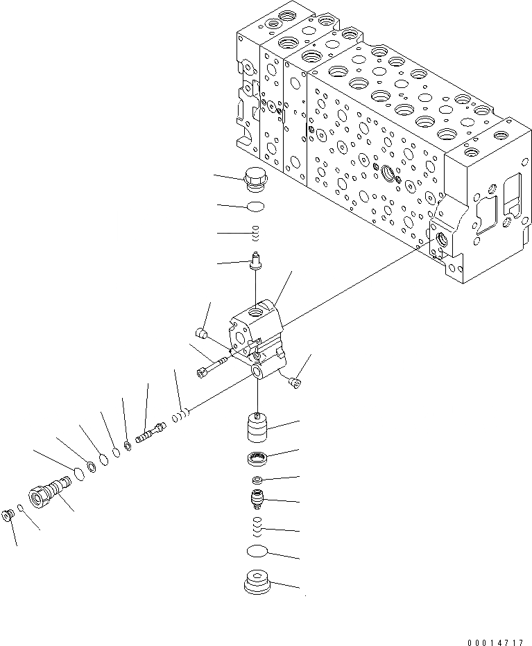 Схема запчастей Komatsu PC400LC-7E0 - ОСНОВН. КЛАПАН ( АКТУАТОР) (ПРЕДОТВРАЩЕНИЕ СМЕЩЕНИЮ) ГИДРАВЛИКА