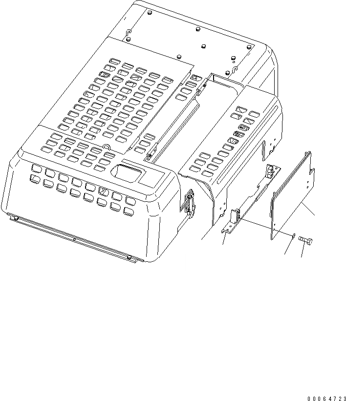 Схема запчастей Komatsu PC400LC-7E0 - КАПОТ (ПРОТИВОВЕС REMOVER) ЧАСТИ КОРПУСА