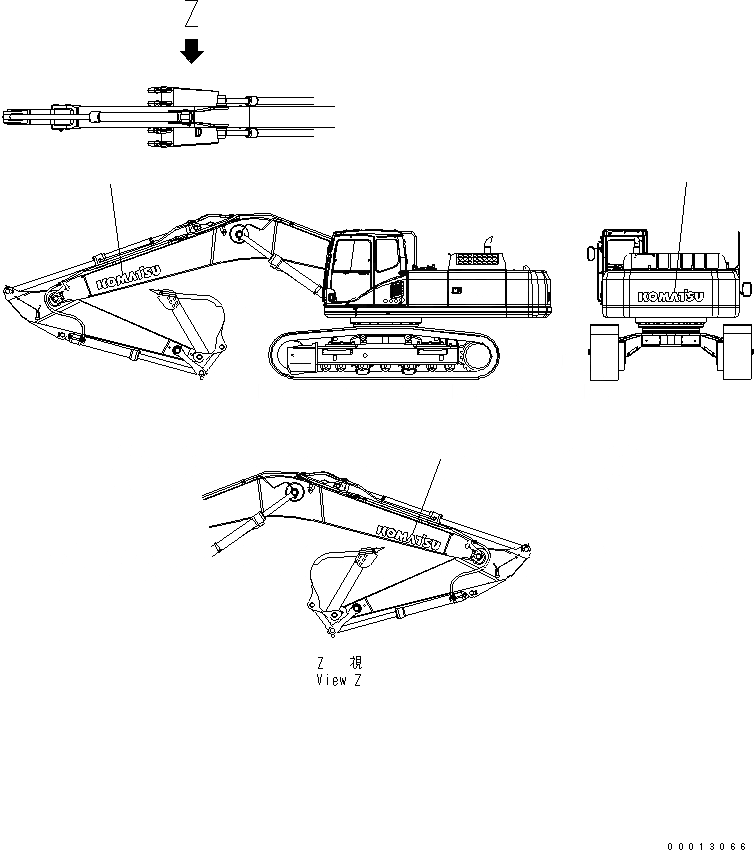 Схема запчастей Komatsu PC400LC-7E0 - ЛОГОТИП БОЛЬШ. МАРКИРОВКА