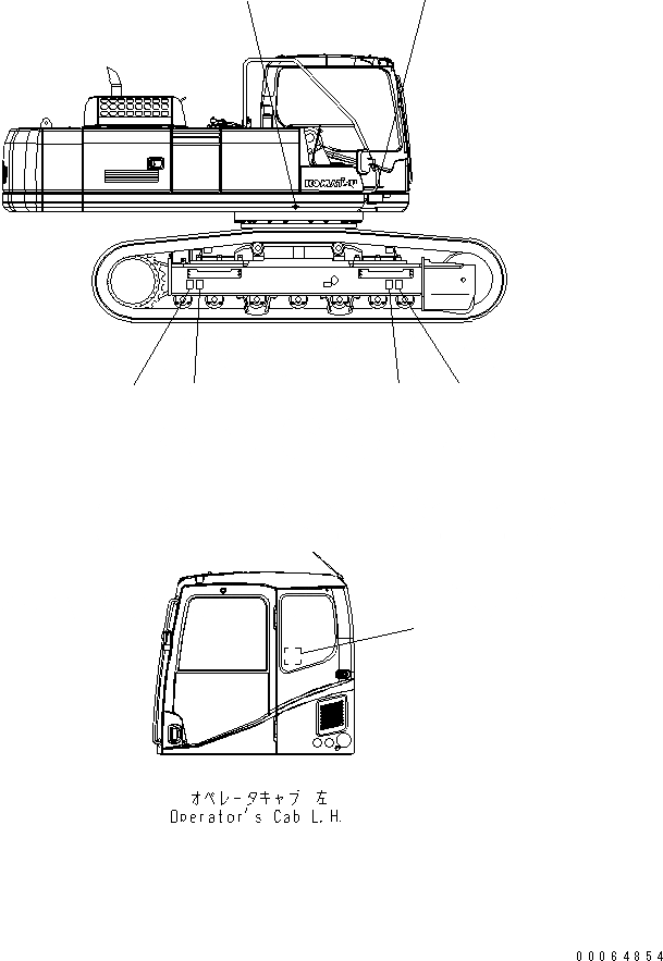 Схема запчастей Komatsu PC400LC-7E0 - ПЛАСТИНА (ПОГРУЗ. RATING CHART) МАРКИРОВКА