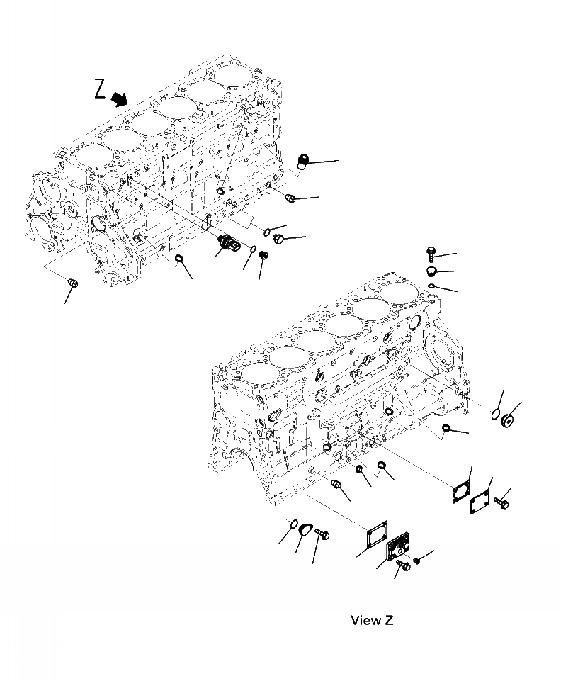 Схема запчастей Komatsu PC450LC-8 - A-AK БЛОК ЦИЛИНДРОВ МАСЛ. ПЕРЕКЛЮЧАТЕЛЬ ДАВЛЕНИЯAND ЗАГЛУШКА ДВИГАТЕЛЬ