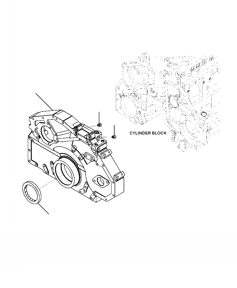 Схема запчастей Komatsu PC450LC-8 - A-AJ ПЕРЕДН. COVER ДВИГАТЕЛЬ