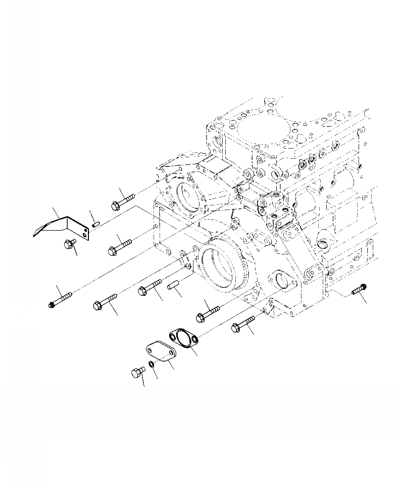 Схема запчастей Komatsu PC450LC-8 - A-AH ЭЛЕМЕНТЫ ПЕРЕДН. КРЫШКИ КРЕПЛЕНИЕ БОЛТ И POINTER ДВИГАТЕЛЬ