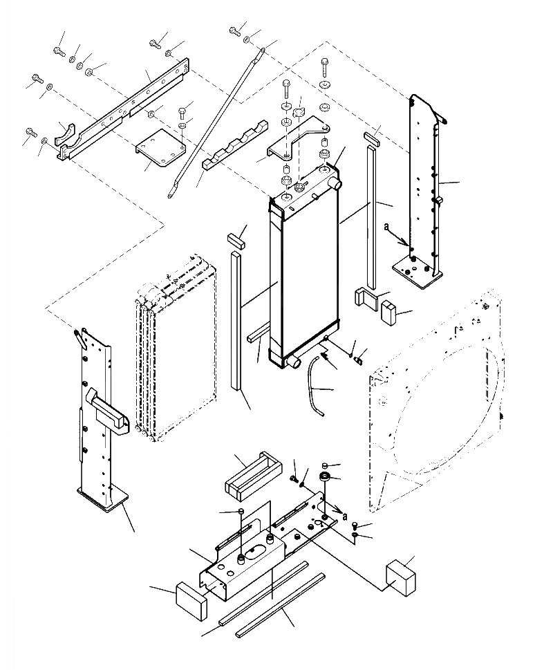 Схема запчастей Komatsu PC450LC-8 - C-A ОХЛАЖД-Е РАДИАТОР И РАМА ( A8- ) СИСТЕМА ОХЛАЖДЕНИЯ