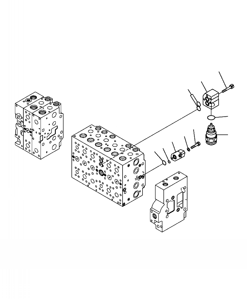 Схема запчастей Komatsu PC450LC-8 - H-A ОСНОВН. КЛАПАН (-АКТУАТОР) (/) ГИДРАВЛИКА