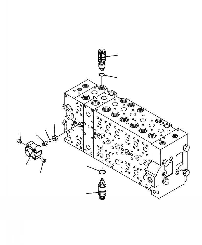 Схема запчастей Komatsu PC450LC-8 - H-8A ОСНОВН. КЛАПАН (-АКТУАТОР) (/) ГИДРАВЛИКА