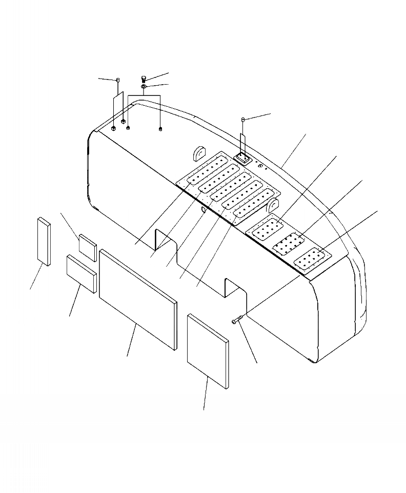 Схема запчастей Komatsu PC450LC-8 - M-A ПРОТИВОВЕС ,7 KG (,8 LB) ЧАСТИ КОРПУСА