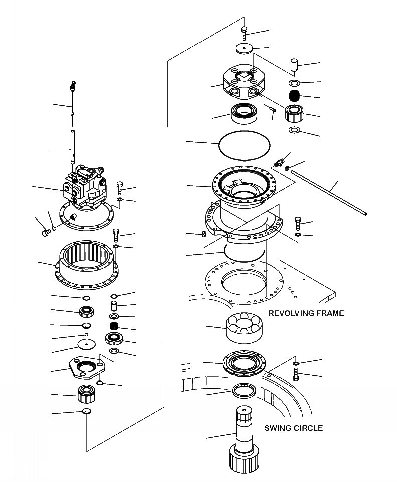 Схема запчастей Komatsu PC450LC-8 - N-A МЕХАНИЗМ ПОВОРОТА ПОВОРОТН. КРУГ И КОМПОНЕНТЫ