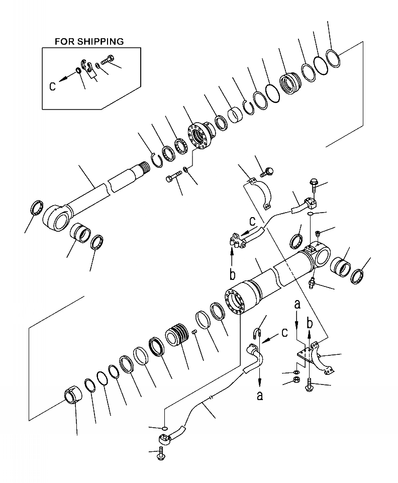 Схема запчастей Komatsu PC450LC-8 - T-A ЦИЛИНДР СТРЕЛА РАБОЧЕЕ ОБОРУДОВАНИЕ