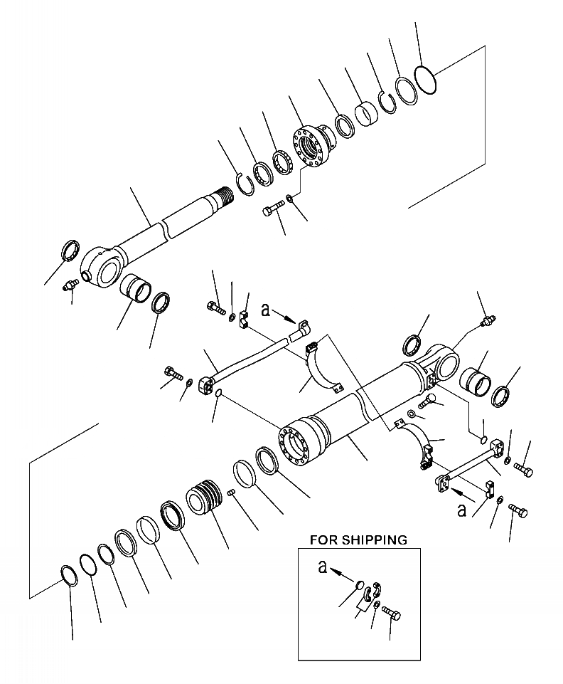 Схема запчастей Komatsu PC450LC-8 - T-A ЦИЛИНДР КОВШ РАБОЧЕЕ ОБОРУДОВАНИЕ