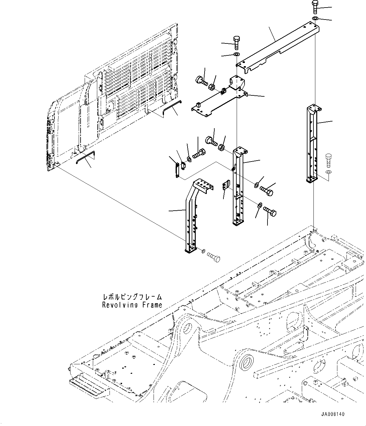 Схема запчастей Komatsu PC490-10 - ПРАВ. COVER, С ЗАПРАВОЧН. НАСОС, РАМА ПРАВ. COVER, С ЗАПРАВОЧН. НАСОС