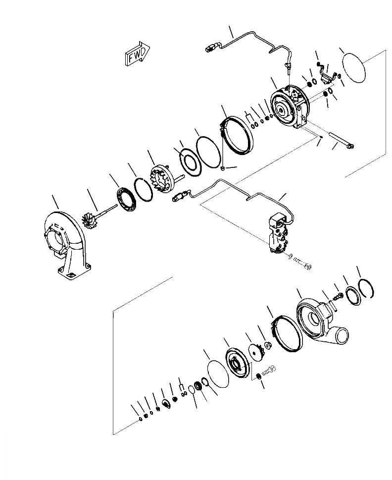 Схема запчастей Komatsu PC490LC-10 - A- KOMATSU РЕГУЛИР. GEOMETRY TURBПОДАЧАR (KVGT), ВНУТР. ЧАСТИ ДВИГАТЕЛЬ