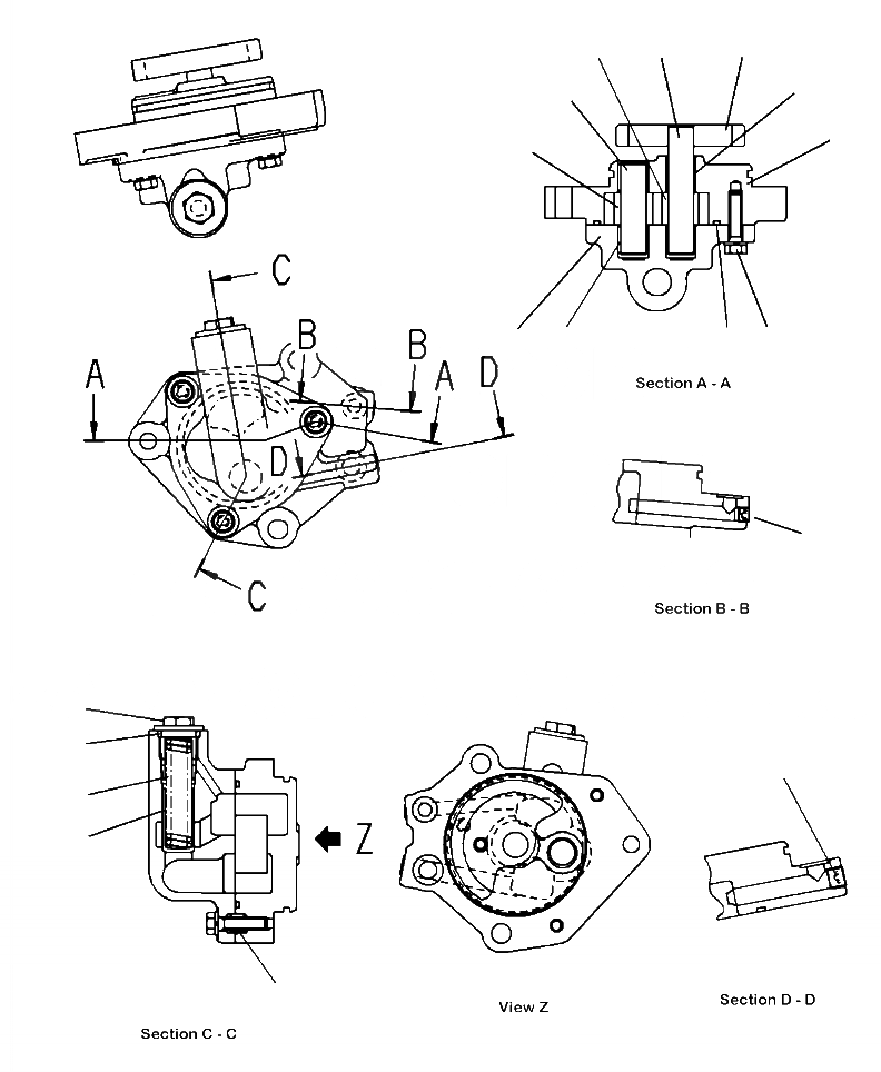 Схема запчастей Komatsu PC490LC-10 - A- ВЫПУСКН. GAS RECIRCULATION (EGR) КЛАПАН ВНУТР. ЧАСТИ, EGR МАСЛ. НАСОС ДВИГАТЕЛЬ