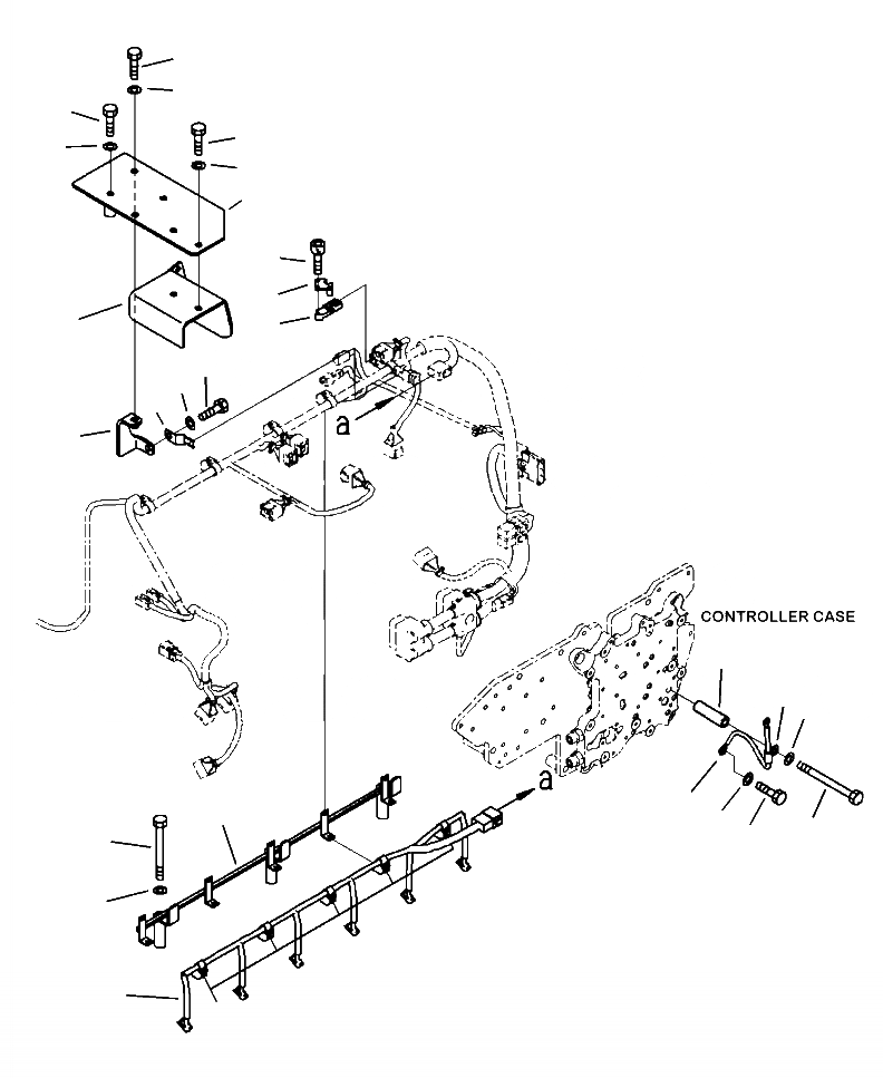 Схема запчастей Komatsu PC490LC-10 - A8- ДВИГАТЕЛЬ ПРОВОДКА ДАТЧИК И КРЕПЛЕНИЕ ДВИГАТЕЛЬ