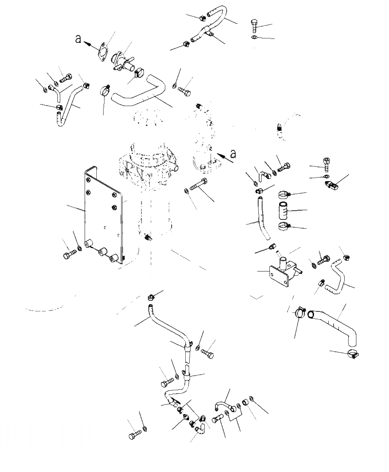 Схема запчастей Komatsu PC490LC-10 - B- ВОЗДУХООЧИСТИТЕЛЬ КОМПОНЕНТЫ (/) КОМПОНЕНТЫ ДВИГАТЕЛЯ