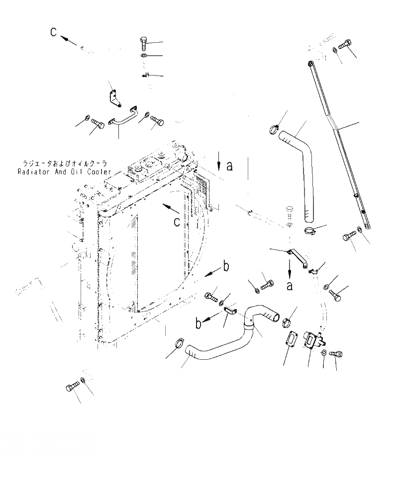 Схема запчастей Komatsu PC490LC-10 - C- СИСТЕМА ТРУБ РАДИАТОРА & СТОЙКА СИСТЕМА ОХЛАЖДЕНИЯ