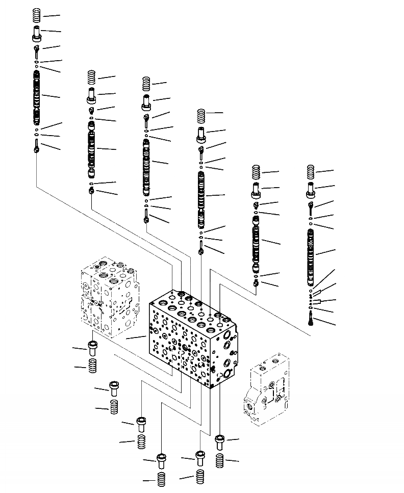 Схема запчастей Komatsu PC490LC-10 - H-A ОСНОВН. УПРАВЛЯЮЩ. КЛАПАН (/) ГИДРАВЛИКА