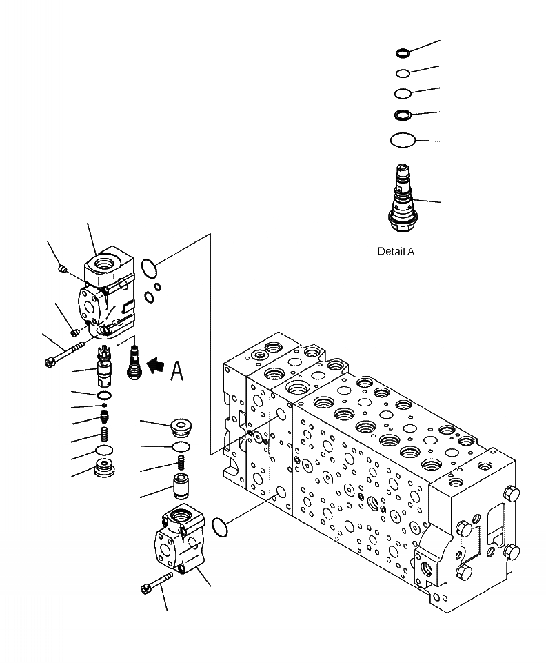 Схема запчастей Komatsu PC490LC-10 - H-A ОСНОВН. УПРАВЛЯЮЩ. КЛАПАН (/) ГИДРАВЛИКА