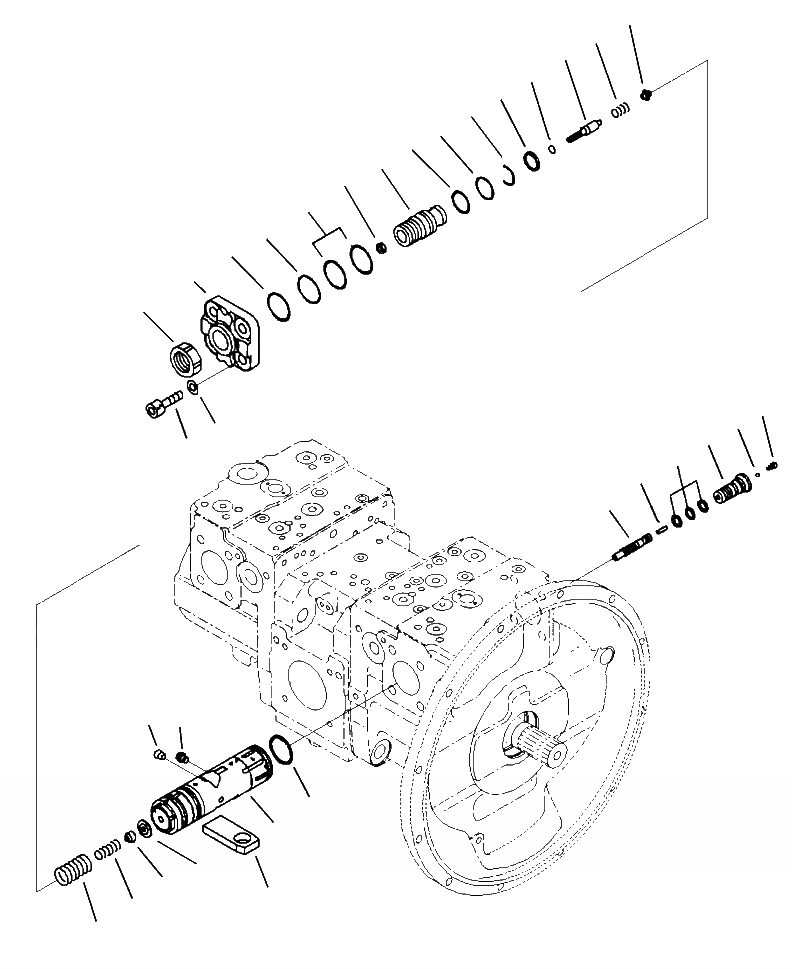 Схема запчастей Komatsu PC490LC-10 - H-A ГИДР. НАСОС. (/7) ГИДРАВЛИКА