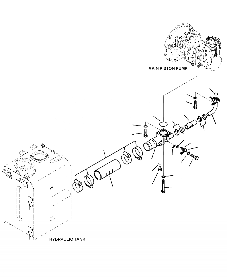 Схема запчастей Komatsu PC490LC-10 - H-A ВСАСЫВ. ТРУБЫ ГИДРАВЛИКА