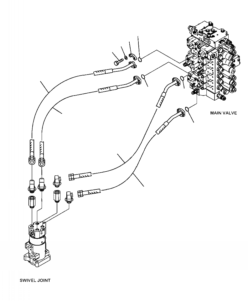 Схема запчастей Komatsu PC490LC-10 - H-A ГИДРОЛИНИЯ ХОДАПОВОРОТНОЕ СОЕДИНЕНИЕ - ОСНОВН. КЛАПАН ГИДРАВЛИКА