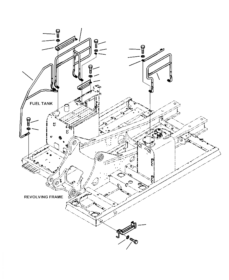 Схема запчастей Komatsu PC490LC-10 - M-A HANDRAIL ЧАСТИ КОРПУСА И КРЫШКИ