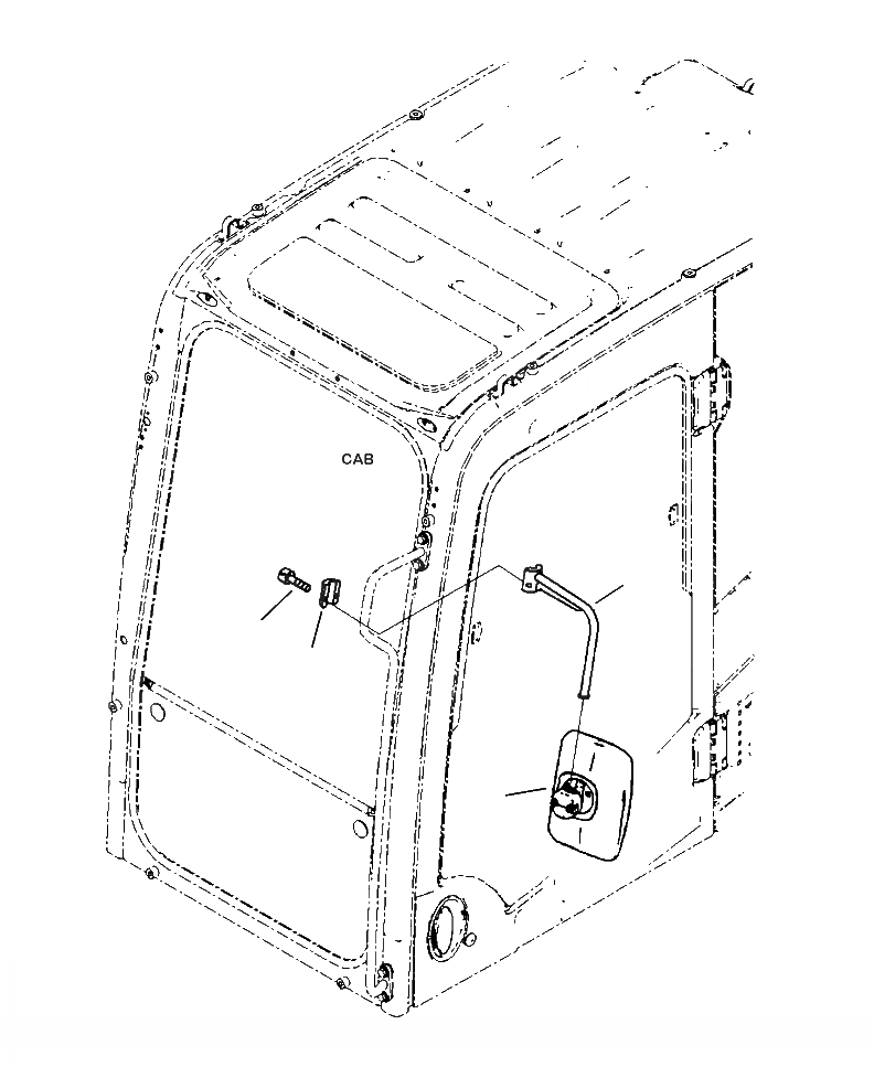 Схема запчастей Komatsu PC490LC-10 - M-A ЛЕВ. ЗАДН.VIEW MIRROR ЧАСТИ КОРПУСА И КРЫШКИ