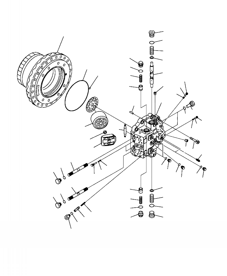 Схема запчастей Komatsu PC490LC-10 - P- КОНЕЧНАЯ ПЕРЕДАЧА МОТОР ХОДА, ЛЕВ. (/) ХОД СИСТЕМА И ITS КОМПОНЕНТЫ