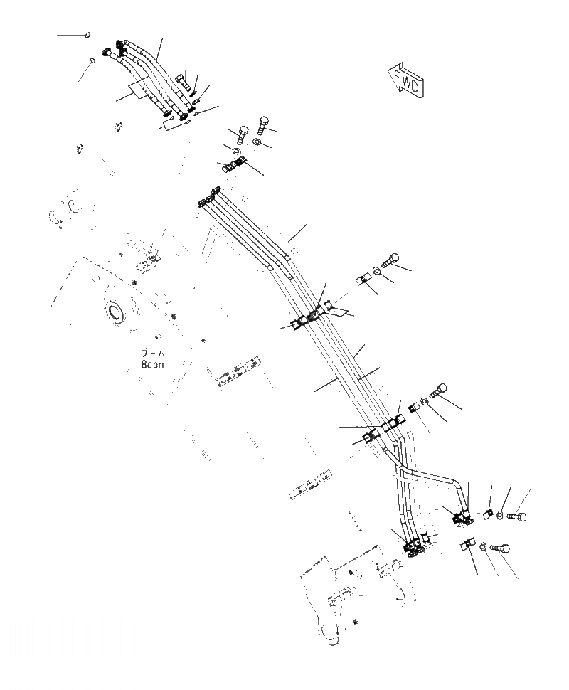 Схема запчастей Komatsu PC490LC-10 - T-A СТРЕЛА ЦИЛИНДР РУКОЯТИТРУБЫ РАБОЧЕЕ ОБОРУДОВАНИЕ