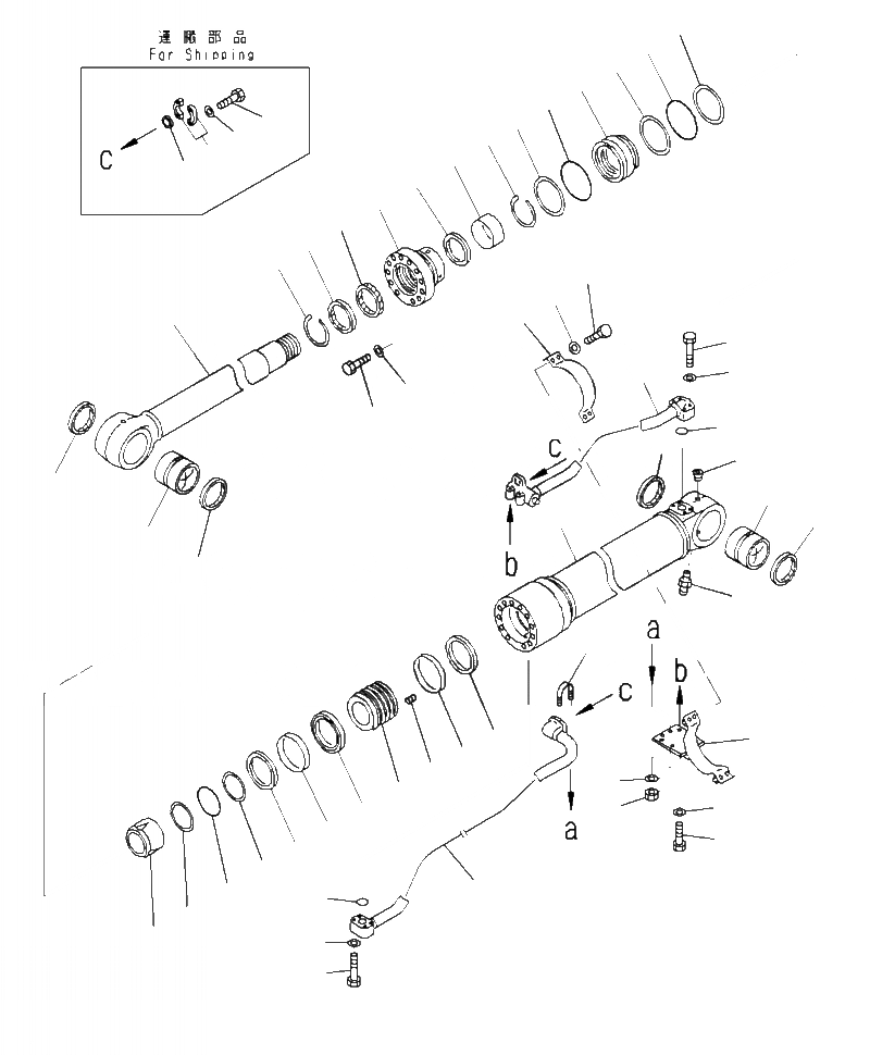 Схема запчастей Komatsu PC490LC-10 - T- ЛЕВ. ЦИЛИНДР СТРЕЛЫ РАБОЧЕЕ ОБОРУДОВАНИЕ