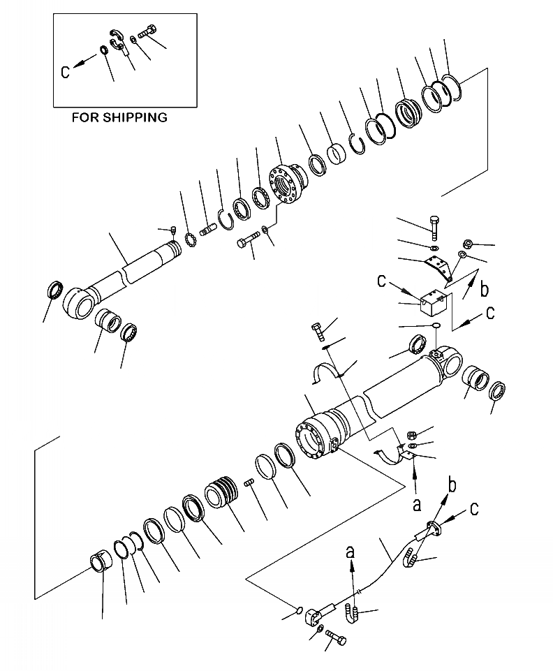 Схема запчастей Komatsu PC490LC-10 - T- ЦИЛИНДР ДЛЯ . M EXTRA КОРОТК. РУКОЯТЬ РАБОЧЕЕ ОБОРУДОВАНИЕ