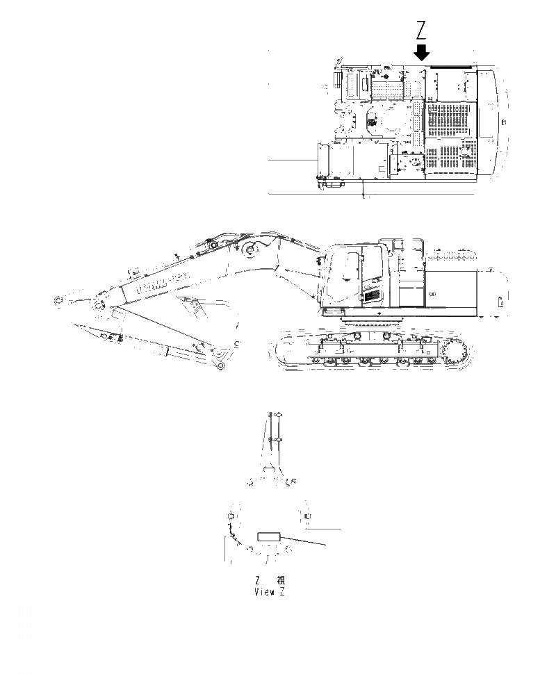 Схема запчастей Komatsu PC490LC-10 - U- ВОЗДУХООЧИСТИТЕЛЬ SERVICE INSTRUCTION ТАБЛИЧКИ МАРКИРОВКА