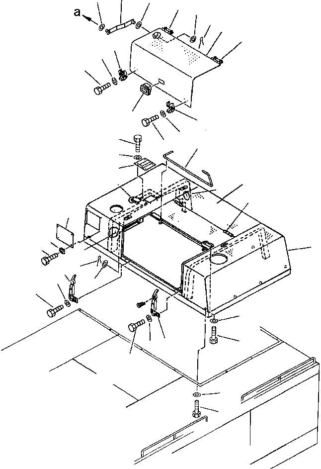 Схема запчастей Komatsu PC650-3 & PC650LC-3 - КАПОТ ЧАСТИ КОРПУСА