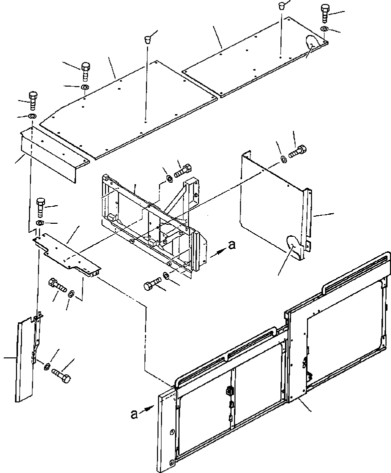 Схема запчастей Komatsu PC650-3 & PC650LC-3 - КРЫШКИ ЧАСТИ КОРПУСА