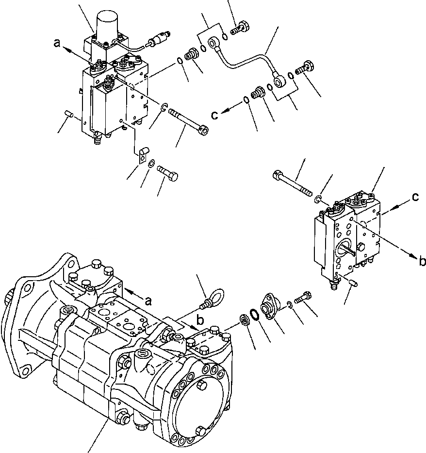 Схема запчастей Komatsu PC650-3 & PC650LC-3 - ГИДР. НАСОС. NO. С -STAGE SELECTOR MODE OLSS УПРАВЛ-Е РАБОЧИМ ОБОРУДОВАНИЕМ