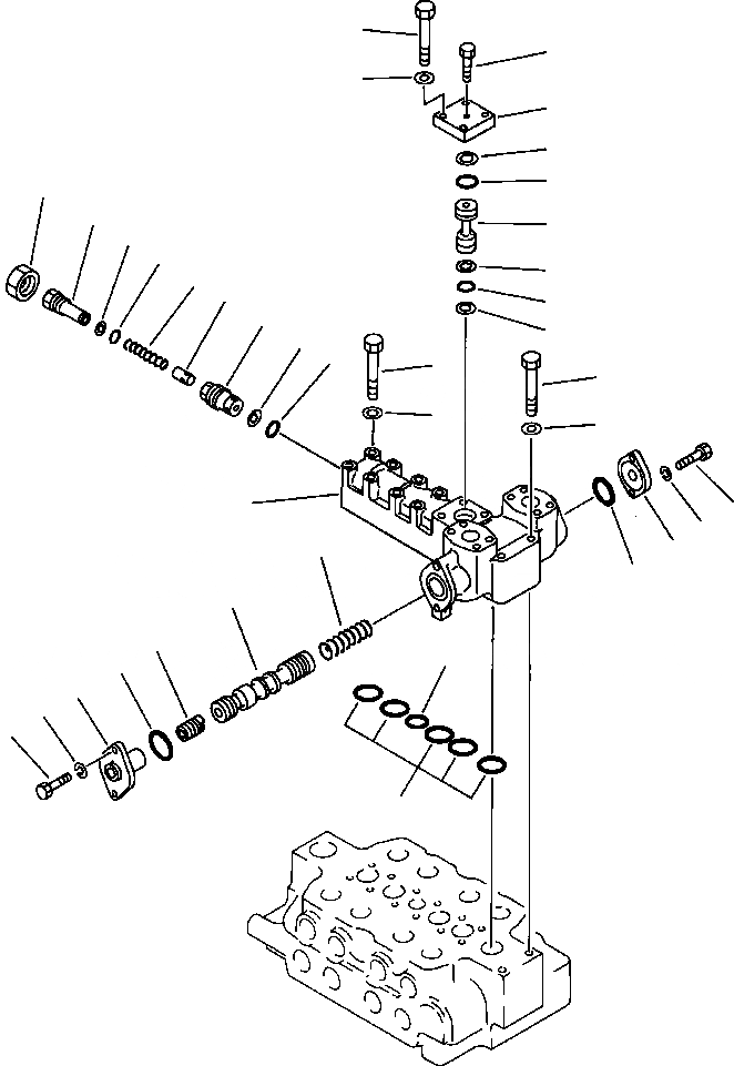 Схема запчастей Komatsu PC650-3 & PC650LC-3 - УПРАВЛЯЮЩ. КЛАПАН - ПРАВ. РАСПРЕДЕЛИТ. КЛАПАН УПРАВЛ-Е РАБОЧИМ ОБОРУДОВАНИЕМ