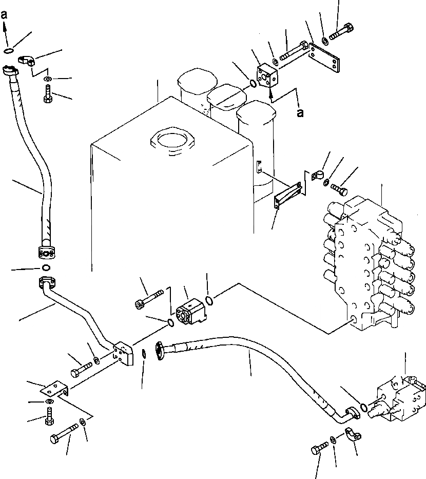 Схема запчастей Komatsu PC650-3 & PC650LC-3 - КЛАПАН - ФИЛЬТР. ТРУБЫ УПРАВЛ-Е РАБОЧИМ ОБОРУДОВАНИЕМ