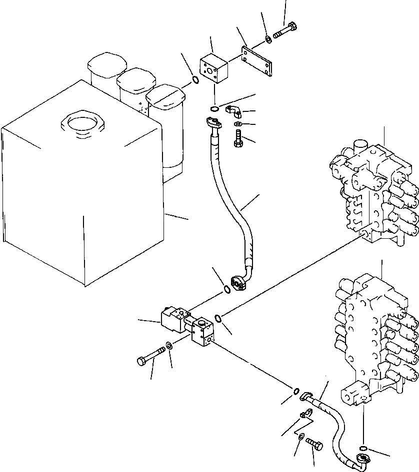 Схема запчастей Komatsu PC650-3 & PC650LC-3 - КЛАПАН - ФИЛЬТР. ТРУБЫ УПРАВЛ-Е РАБОЧИМ ОБОРУДОВАНИЕМ