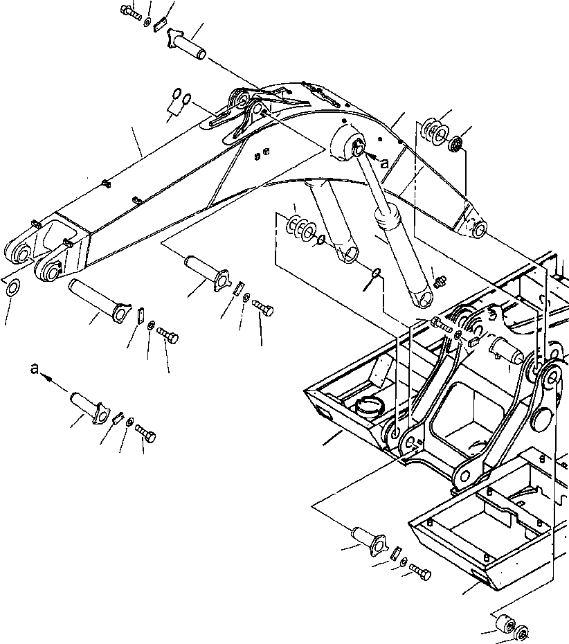 Схема запчастей Komatsu PC650-3 & PC650LC-3 - КОРОТК. СТРЕЛА РАБОЧЕЕ ОБОРУДОВАНИЕ (ЭКСКАВАТ.)