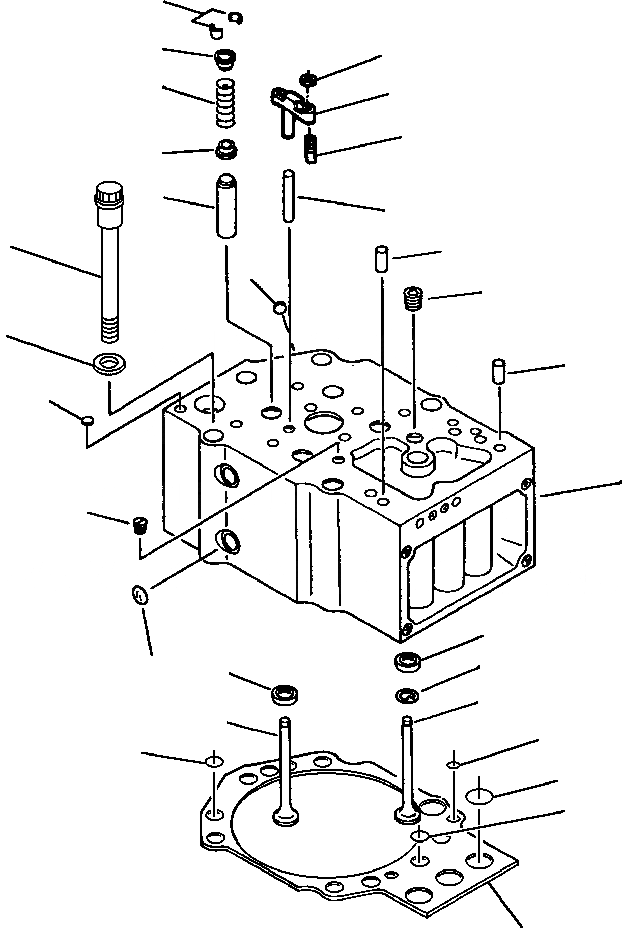 Схема запчастей Komatsu PC650-3 & PC650LC-3 - ГОЛОВКА ЦИЛИНДРОВ ГОЛОВКА ЦИЛИНДРОВ