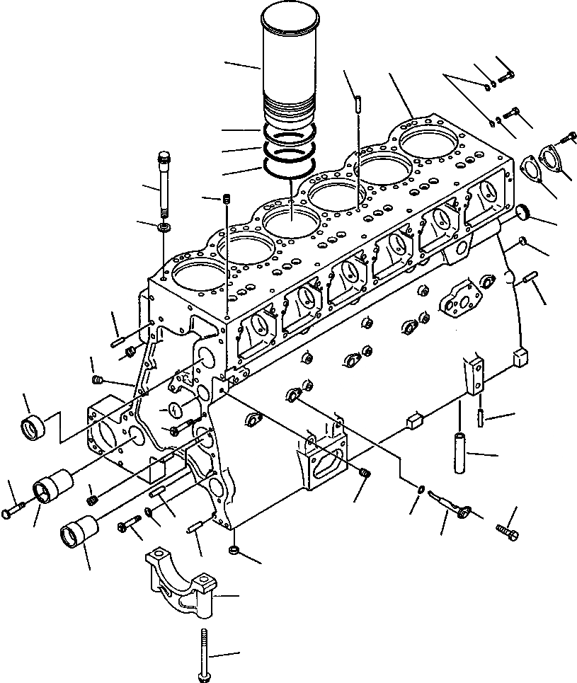 Схема запчастей Komatsu PC650-3 & PC650LC-3 - БЛОК ЦИЛИНДРОВ БЛОК ЦИЛИНДРОВ