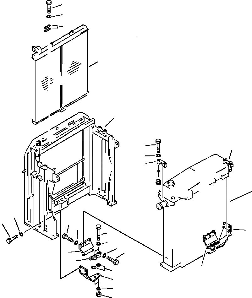 Схема запчастей Komatsu PC650-5 & PC650LC-5 - ОХЛАЖД-Е РАДИАТОР И МАСЛООХЛАДИТЕЛЬ КРЕПЛЕНИЕ СИСТЕМА ОХЛАЖДЕНИЯ