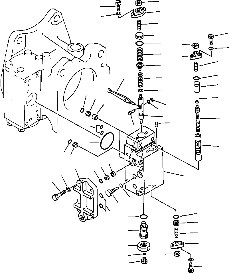 Схема запчастей Komatsu PC650-5 & PC650LC-5 - ГИДР. НАСОС. NO. ПЕРЕДН. СЕРВОКЛАПАН ASSEMBLY ГИДРАВЛИКА